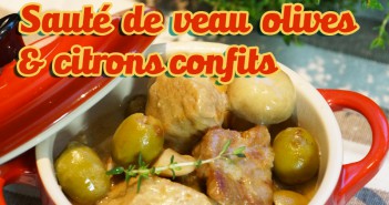 Sauté de veau aux olives, crème et citron confit