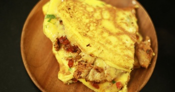 Recette saine de l’Omelette fourrée à la dinde et aux légumes