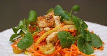 Salade orientale de carottes au citron confit et poulet au cumin salade carottes orientale hervé cuisine