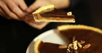 Recette de Tarte au chocolat et caramel au beurre salé tarte chocolat herve cuisine